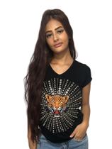 camiseta,blusa feminina tigre com raios camiseta,blusa feminina tigre com raios