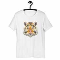 Camiseta Blusa Feminina Tigre Geométrico