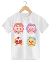 Camiseta Blusa Infantil Animais Safari Selva Floresta Porco Pig Porquinho