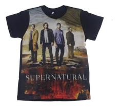 Camiseta Blusa Infantil Série Supernatural Sam Dean Winchester Castiel Crowley S044 BM