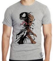 Camiseta Blusa Infantil Venom Homem Aranha Groot Marvel Guar