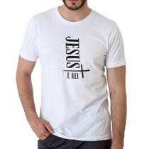 Camiseta blusa masculina Jesus é Rei manga curta sofisticado