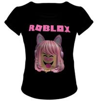 Camiseta blusa preta infantil roblox menina