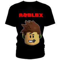 Camiseta blusa preta infantil roblox menino
