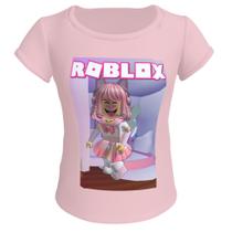 Camiseta blusa preta Infantil Roblox menina julia minegirl