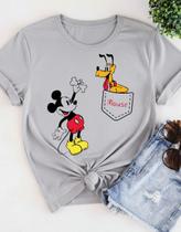 Camiseta Blusa Tshirts Desenho Mickey Pluto Algodão Unissex