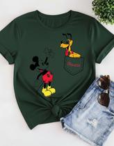 Camiseta Blusa Tshirts Desenho Mickey Pluto Algodão Unissex