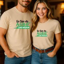 Camiseta Blusa Unissex Casal Country Estampa Agro com Orgulho Modinha Faculdade Namorados Presente