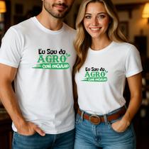 Camiseta Blusa Unissex Casal Country Estampa Agro com Orgulho Modinha Faculdade Namorados Presente