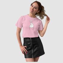 Camiseta Blusinha Feminina 100% Algodão Mão Coreana Coração Dorama Camiseta Blusinha Feminina 100% Algodão Mão Coreana Coração Dorama
