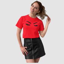 Camiseta Blusinha Feminina Algodão Cilios Make Up Camiseta Blusinha Feminina Algodão Cilios Make Up