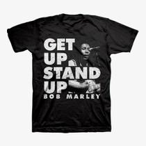 Camiseta Bob Marley - Get Up Stand Up - Preta
