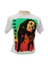 Camiseta Bob Marley , Reggae, Rasta, 100% algodão - BRANCA -cod 0098