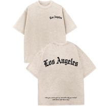 Camiseta Bobeutou Oversize Graphic Los Angeles Vintage Masculina Camiseta Bobeutou Oversize Graphic Los Angeles Vintage Masculina