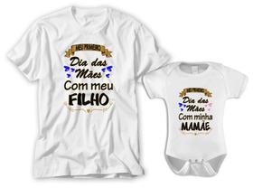 Camiseta body de bebê primeiro dia das mães presente mamãe