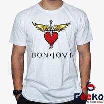 Camiseta Bon Jovi 100% Algodão Rock Geeko