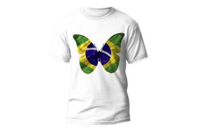 Camiseta Borboleta Brasil Branca