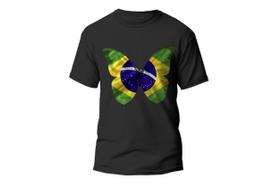 Camiseta Borboleta Brasil Preta