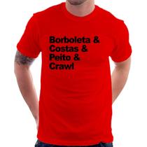 Camiseta Borboleta & Costas & Peito & Crawl - Foca na Moda