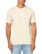 Camiseta BOSS com logo no peito, malha macia e gola careca para homem Camiseta BOSS com logo no peito, malha macia e gola careca para homem