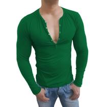 Camiseta Botão Pressão manga longa