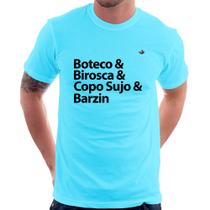 Camiseta Boteco & Birosca & Copo Sujo & Barzin - Foca na Moda
