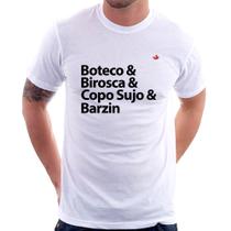 Camiseta Boteco & Birosca & Copo Sujo & Barzin - Foca na Moda