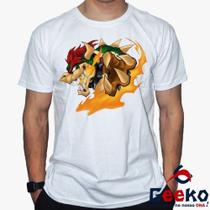 Camiseta Bowser 100% Algodão Mario Bros Geeko