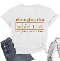 Camiseta BQG Book Shirts para mulheres Lendo Camiseta para professores Camiseta BQG Book Shirts para mulheres Lendo Camiseta para professores