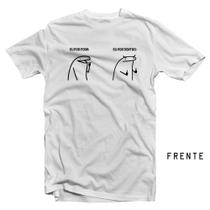 Camiseta Branca Adulto Flork Frases Engraçadas Poliéster Premium Mod. 01