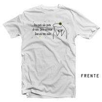Camiseta Branca Adulto Flork Frases Engraçadas Poliéster Premium Mod. 02