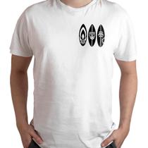 Camiseta Branca Adulto Surf Prancha Verão Poliéster Premium Mod. 18 Camiseta Branca Adulto Surf Prancha Verão Poliéster Premium Mod. 18