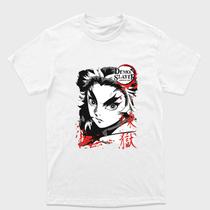 Camiseta branca Algodão e Drytec Demon Slayer Kyojuro Rengokurashira do fogo Tamanho:MTecido:Drytec Camiseta branca Algodão e Drytec Demon Slayer Kyojuro Rengokurashira do fogo Tamanho:MTecido:Drytec