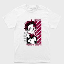 Camiseta branca Algodão e Drytec Demon Slayer Tanjiro kamado Fundo vinho Tamanho:MTecido:100% Algodão Camiseta branca Algodão e Drytec Demon Slayer Tanjiro kamado Fundo vinho Tamanho:MTecido:100% Algodão