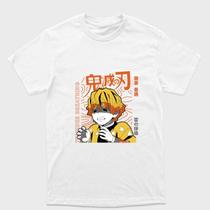 Camiseta branca Algodão e Drytec Demon Slayer Zenitsu AgatsumaChorando Tamanho:G2Tecido:Drytec Camiseta branca Algodão e Drytec Demon Slayer Zenitsu AgatsumaChorando Tamanho:G2Tecido:Drytec