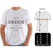 Camiseta Branca Banda New Order
