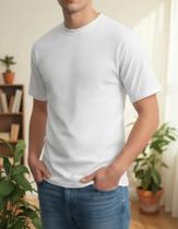 Camiseta branca Camisa Masculina Básica 100% Algodão 30.1 Premium Camiseta branca Camisa Masculina Básica 100% Algodão 30.1 Premium