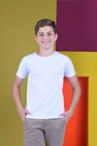 Camiseta Branca de algodão Infantil logo Camiseta Branca de algodão Infantil logo