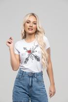 Camiseta - Branca Estampada