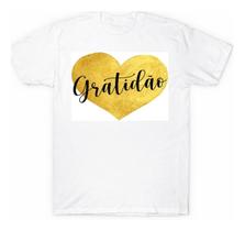 Camiseta Branca Frases Ano Novo Reveillon Paz Saúde Família Gratidão Amor Prosperidade Vida Fé