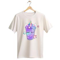 Camiseta Branca Infantil do 4 ao 16 Unicórnio