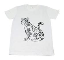Camiseta Branca Infantil Lembrancinha Animal Tigre