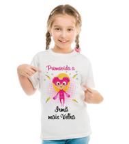 Camiseta Branca Infantil Mimo Promovida a Irmã Mais Velha