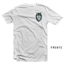 Camiseta Branca Lobo Poliéster Premium