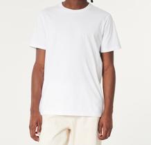 Camiseta Branca Masculina 100% Algodão H Bordado