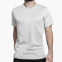 Camiseta Branca Masculina Lisa 100% algodão Premium Slim Fit Moda Casual Confortável