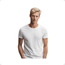 Camiseta Branca Masculina Slim Poliéster - Proteção UV Casual Dry Fit Camiseta Branca Masculina Slim Poliéster - Proteção UV Casual Dry Fit