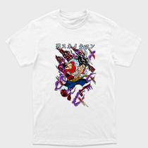 Camiseta Branca One Piece Monkey D. Luffy gear fourth gomu gomu gatling gun Tamanho:G3Tecido:100% Algodão