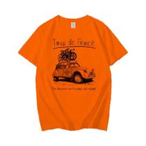 Camiseta Branca Para Ciclismo De Estrada Para Homens, Camiseta Fashion Hipster Com Estampa De Carro