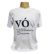 Camiseta Branca Personalizada Definição Dicionário Avó, Vó